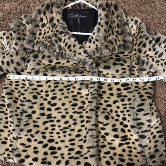 EUC Womens Faux Fur Evening Jacket XS Cheetah Old Money Upper Class Animal Print - Picture 10 of 12